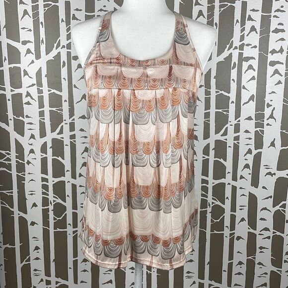 Silk Twill Ruffle Back Tank Top M - Picture 2 of 8